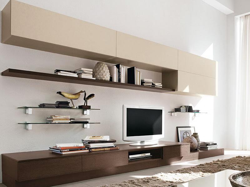 Mobilier living cu polițe și corpuri inferioare